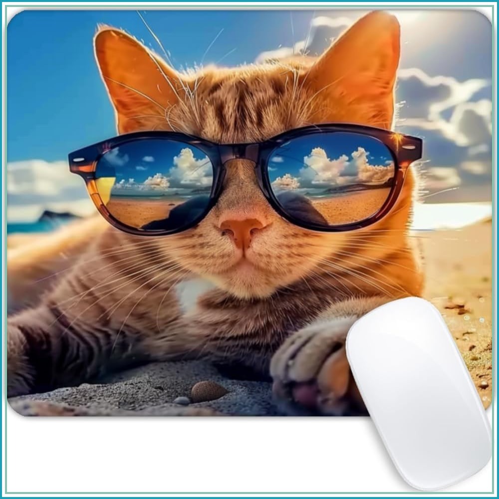 Laptop Accessories For Wrist Support - Tappetino per mouse Sunshine Beach Cat